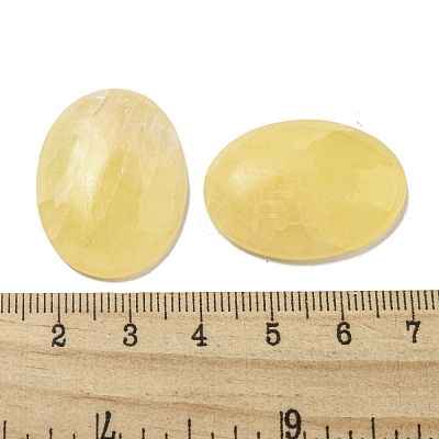 Natural Yellow Jade Cabochons G-C115-01B-14-1