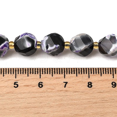 Natural Fire Crackle Agate Beads Strands G-U023-A17-01-1