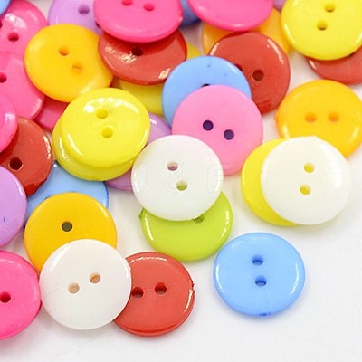 Acrylic Sewing Buttons X-BUTT-E084-E-M-1