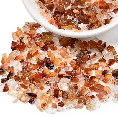 Natural Carnelian Chip Beads X-G-O103-18-1