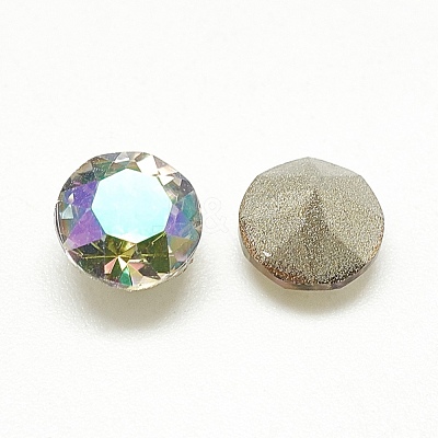Pointed Back Glass Rhinestone Cabochons RGLA-T110-4mm-001GL-1