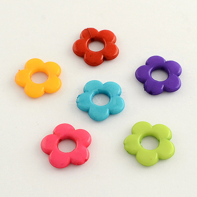 Opaque Acrylic Flower Bead Frames X-SACR-Q099-M67-1
