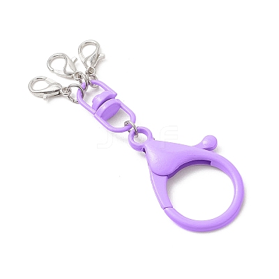 Spray Painted Eco-Friendly Alloy Double Eye Swivel Clasps and Iron Lobster Claw Clasps HJEW-JM04661-1