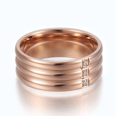 304 Stainless Steel Finger Rings RJEW-E155-01RG-1