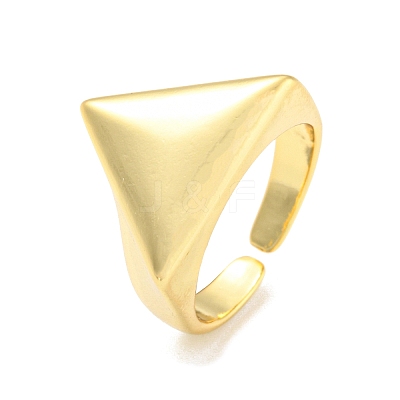 Rack Plating Brass Open Cuff Rings RJEW-Q784-14G-1