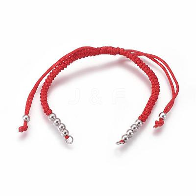 Nylon Cord Braided Bead Bracelets Making BJEW-F360-FP-1