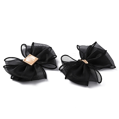 Polyester Tulle Bowknot Shoe Decorations FIND-WH0002-44A-1