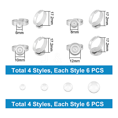 DIY Blank Dome Ring Making Kit FIND-UN0002-41-1