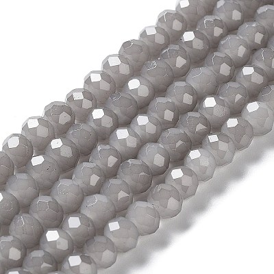 Baking Paint Imitation Jade Glass Bead Strands DGLA-A034-J6MM-A43-1