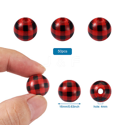 Natural Wooden Beads WOOD-TAC0010-05B-1