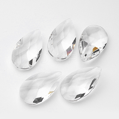 Faceted Teardrop Glass Pendants LS-GLAA-R149-01-1