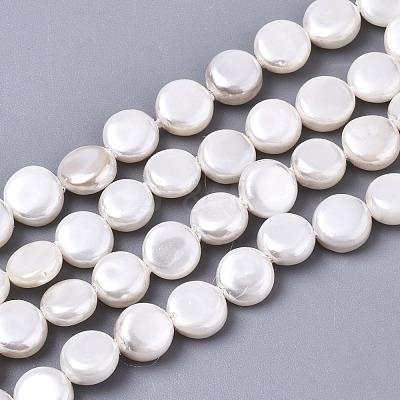 Natural Freshwater Shell Beads Strands X-SHEL-N026-50B-01-1