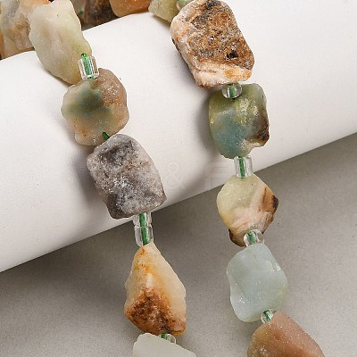 Natural Flower Amazonite Beads Strands GG-CBA0B77-A24-03-1