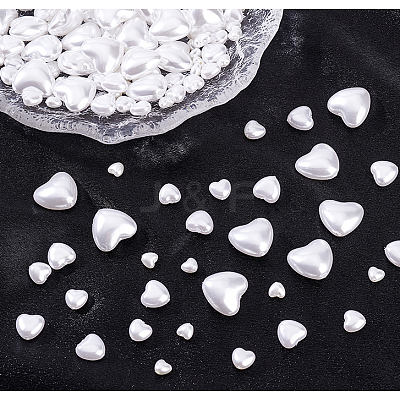 200Pcs 4 styles Resin Imitation Pearl Cabochons FIND-GA0004-74-1