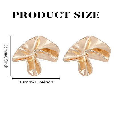 1 Pair Zinc Alloy Stud Earrings EJEW-LP0009-09G-1