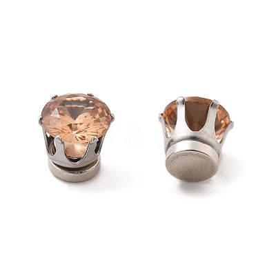 Cubic Zirconia Clip-on Earrings EJEW-L100-01P-04-1