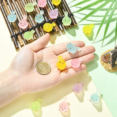 20Pcs 10 Styles Luminous Bird Miniature Ornaments DJEW-CJZ0001-006-1