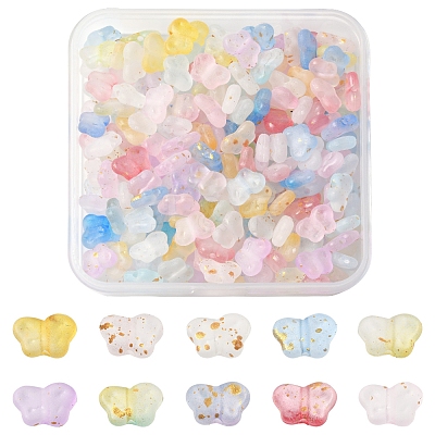 200Pcs Gradient Color Transparent Acrylic Beads MACR-FS0002-02-1