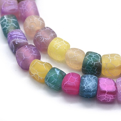 Dyed Natural Weathered Agate Beads Strands G-F583-11F-1