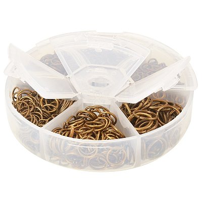 1 Box Iron Plated Jump Rings 4mm to 10mm in Diameter Antique Bronze for Jewelry Making IFIN-PH0001-06AB-NF-1