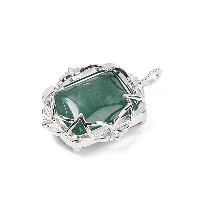 Natural Green Aventurine Pendants G-I381-01P-01-1