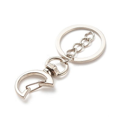 Alloy Swivel Keychain Clasps KEYC-JKC00329-02-1