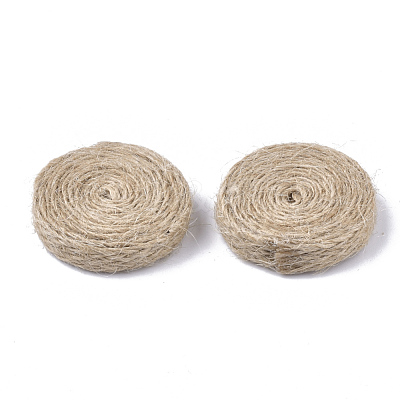 Handmade Hemp Twine Woven Beads WOVE-Q077-13-1