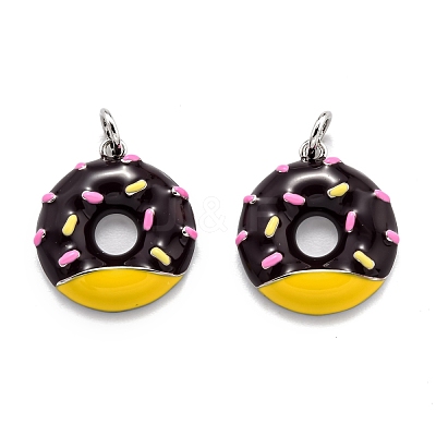 Brass Enamel Pendants KK-O140-06A-P-1