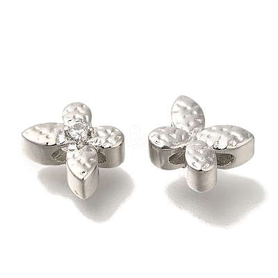 Brass Micro Pave Cubic Zirconia KK-Q001-04P-02-1