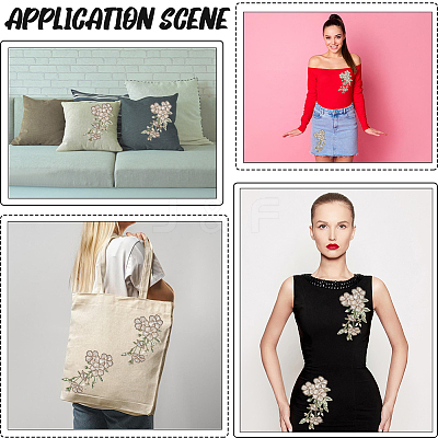 2Pcs Flower Clothing Patches DIY-GF0012-86A-1