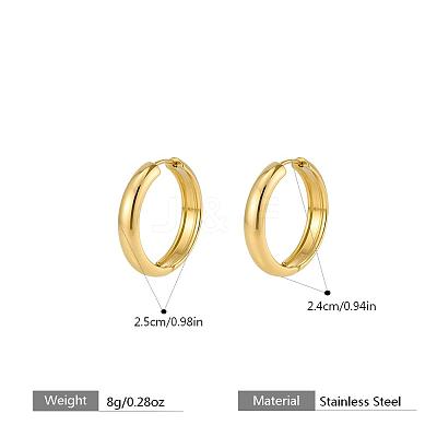 304 Stainless Steel Huggie Hoop Earrings QV2098-1-1