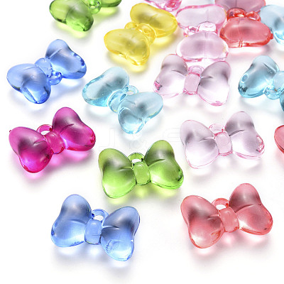 Transparent Acrylic Pendants TACR-T024-02BB-1