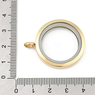 304 Stainless Steel Floating Locket Pendants STAS-E443-41G-02-1
