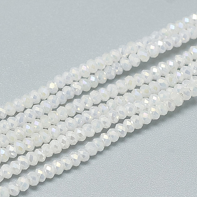 Electroplate Glass Beads Strands X-EGLA-Q112-A03-1