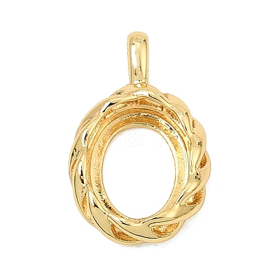 Brass Pendant Cabochon Settings KK-CBA968C-03G-07-1