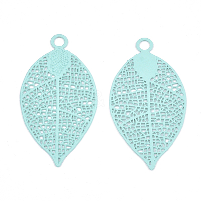 430 Stainless Steel Filigree Pendants STAS-S108-01C-1