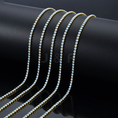 Brass Rhinestone Strass Chains CHC-N017-003A-C03-1