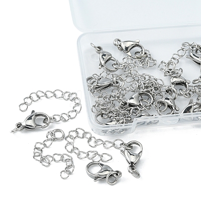 15Pcs 304 Stainless Steel Chain Extender STAS-FS0001-29-1