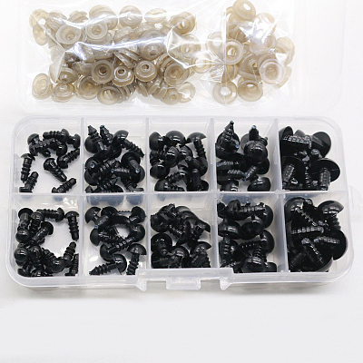 Craft Plastic Doll Eyes Set DOLL-PW0001-443-1