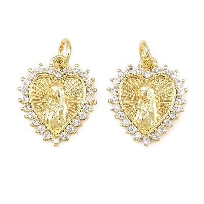 Religion Brass Micro Pave Clear Cubic Zirconia Pendants CU-CBA9482-01G-05-1