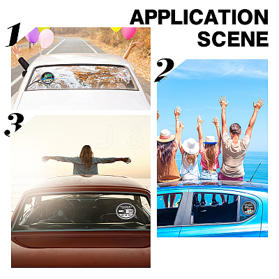 2Pcs 3D Aluminum Car Stickers DIY-GF0005-81B-1