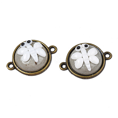 Handmade Porcelain Connector Charms PORC-N004-148-1