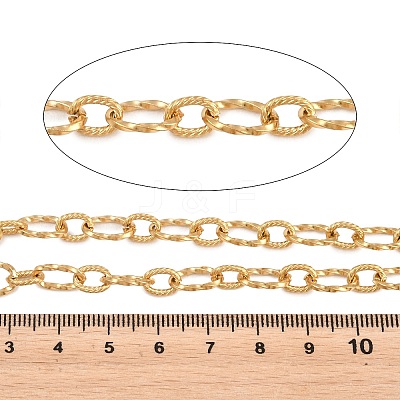 304 Stainless Steel Twisted Oval Link Chains CHS-H118-12G-1
