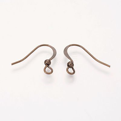 Brass Earring Wire Hooks X-KK-Q369-AB-1