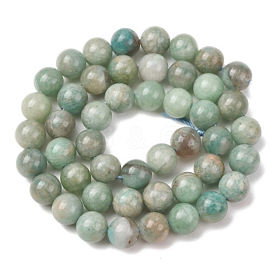 Natural Amazonite Beads Strands G-F461-12-8mm-01B-1