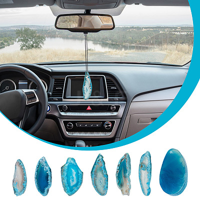 8Pcs Natural Agate Dyed Big Pendants G-BC0001-46B-1
