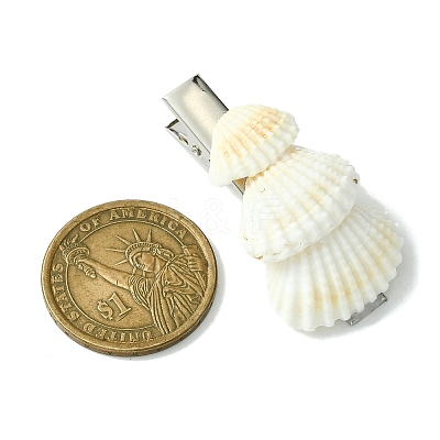 Sea Shell with Iron Alligator Hair Clips PHAR-JH00104-01-1