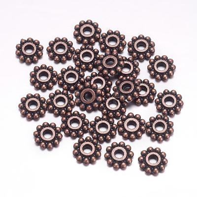 Gear Tibetan Style Alloy Spacer Beads RAB145-NF-1