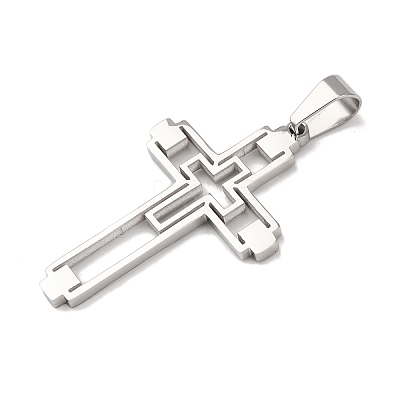 304 Stainless Steel Pendants STAS-P421-06P-1
