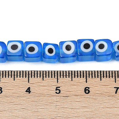 Handmade Evil Eye Lampwork Beads Strands LAMP-G166-16E-1